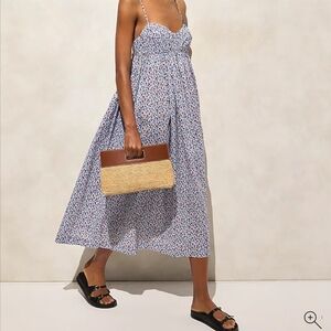 NEW WITH TAGS J. Crew Blue Floral Midi Dress